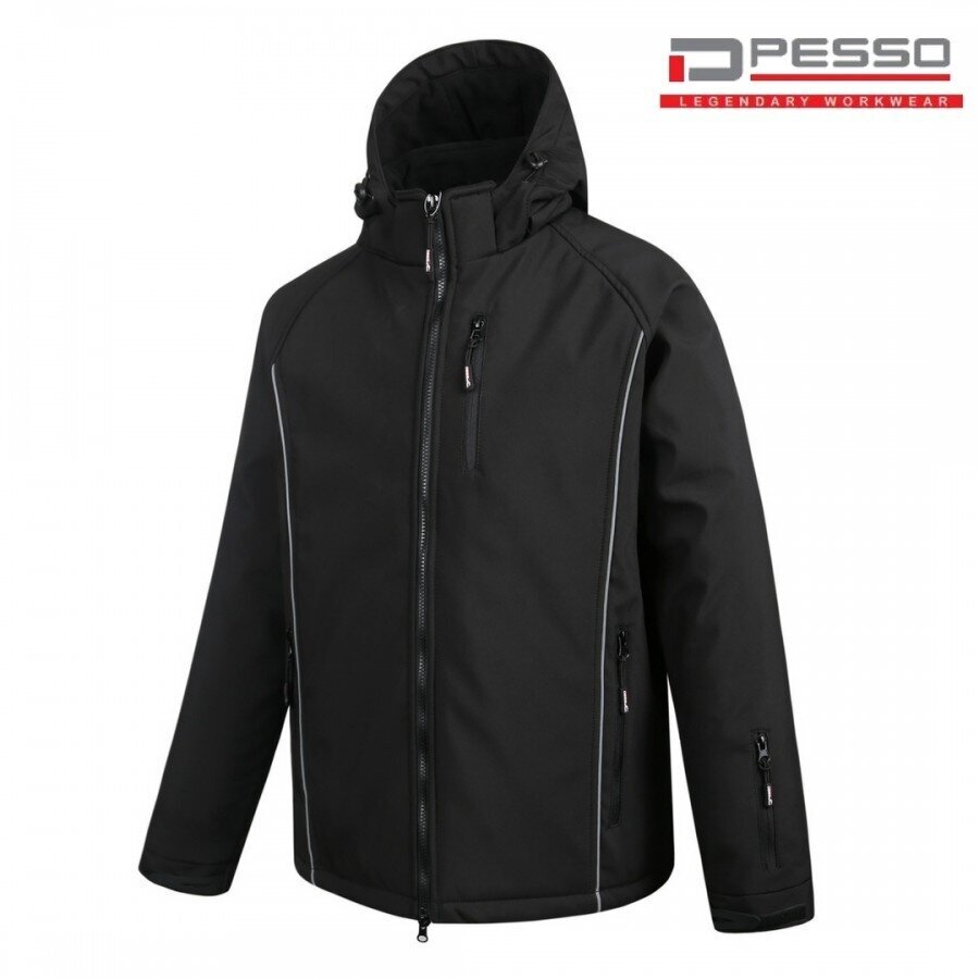 Silta ūdensizturīga Softshell jaka Pesso Ottawa, melna