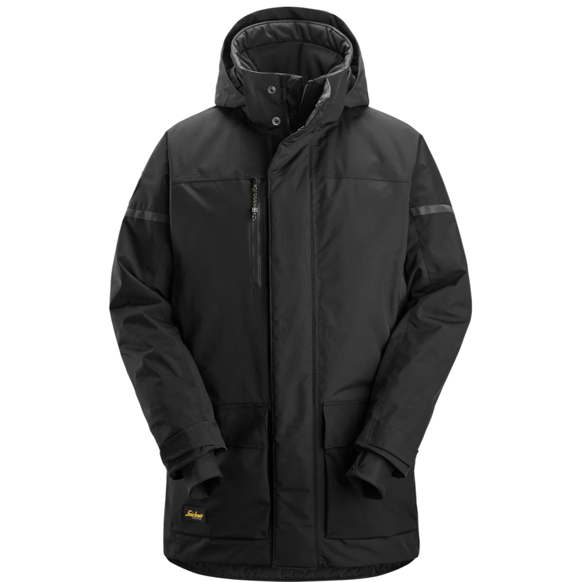 SNICKERS WORKWEAR 1801 ūdensnecaurlaidīga parka ar kapuci, melna SNICKERS WORKWEAR 1801 ūdensnecaurlaidīga parka ar kapuci, melna