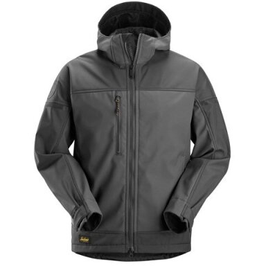 SNICKERS WORKWEAR 1226 elastīga softshell jaka ar kapuci, pelēka