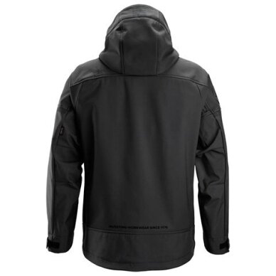 SNICKERS WORKWEAR 1226 elastīga softshell jaka ar kapuci, melna 1