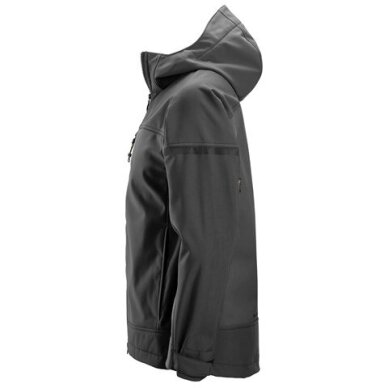 SNICKERS WORKWEAR 1226 elastīga softshell jaka ar kapuci, pelēka 3
