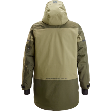 SNICKERS WORKWEAR 1801 ūdensnecaurlaidīga parka ar kapuci, haki krāsā 1