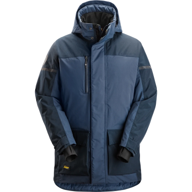SNICKERS WORKWEAR 1801 ūdensnecaurlaidīga parka ar kapuci, zila