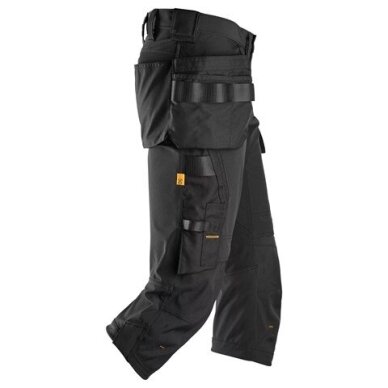 SNICKERS WORKWEAR Allroundwork Softshell auduma kapri bikses 6178 ar piekarināmām kabatām, melnas 2 SNICKERS WORKWEAR Allroundwork Softshell auduma kapri bikses 6178 ar piekarināmām kabatām, melnas 2