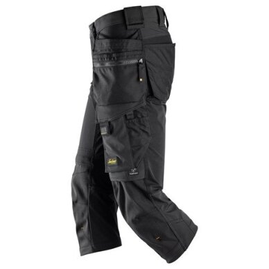 SNICKERS WORKWEAR Allroundwork Softshell auduma kapri bikses 6178 ar piekarināmām kabatām, melnas 3 SNICKERS WORKWEAR Allroundwork Softshell auduma kapri bikses 6178 ar piekarināmām kabatām, melnas 3