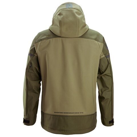 SNICKERS WORKWEAR 1226 elastīga softshell jaka ar kapuci, haki krāsā 1 SNICKERS WORKWEAR 1226 elastīga softshell jaka ar kapuci, haki krāsā 1