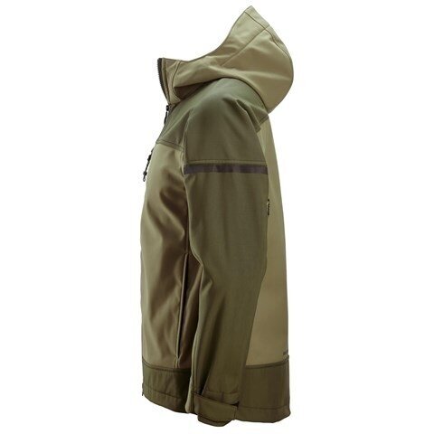 SNICKERS WORKWEAR 1226 elastīga softshell jaka ar kapuci, haki krāsā 3
