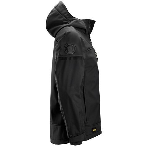 SNICKERS WORKWEAR 1226 elastīga softshell jaka ar kapuci, melna 3