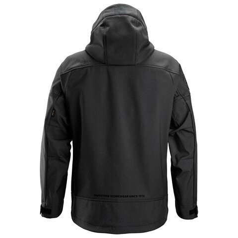 SNICKERS WORKWEAR 1226 elastīga softshell jaka ar kapuci, melna 1 SNICKERS WORKWEAR 1226 elastīga softshell jaka ar kapuci, melna 1