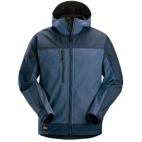 SNICKERS WORKWEAR 1226 elastīga softshell jaka ar kapuci, zila