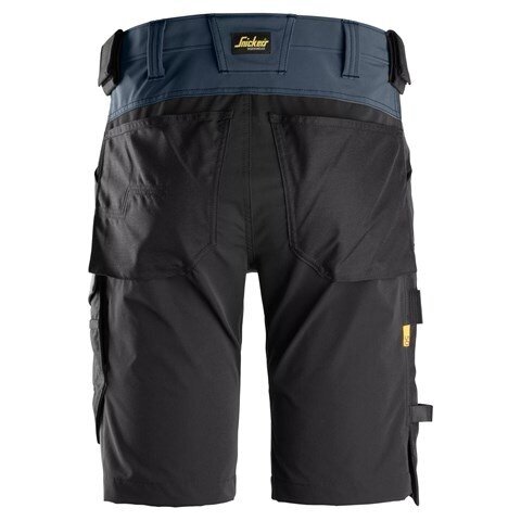SNICKERS WORKWEAR Allroundwork Softshell auduma 6173 darba šorti, tumši zili 1 SNICKERS WORKWEAR Allroundwork Softshell auduma 6173 darba šorti, tumši zili 1