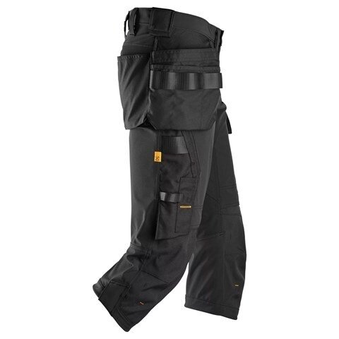 SNICKERS WORKWEAR Allroundwork Softshell auduma kapri bikses 6178 ar piekarināmām kabatām, melnas 2 SNICKERS WORKWEAR Allroundwork Softshell auduma kapri bikses 6178 ar piekarināmām kabatām, melnas 2