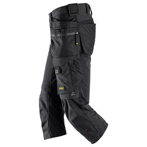 SNICKERS WORKWEAR Allroundwork Softshell auduma kapri bikses 6178 ar piekarināmām kabatām, melnas 3 SNICKERS WORKWEAR Allroundwork Softshell auduma kapri bikses 6178 ar piekarināmām kabatām, melnas 3