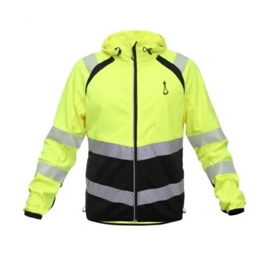 Softshell jaka BoSafety JK-TOPEK-C2-0402 Hi-vis Class 2, dzeltena/melna