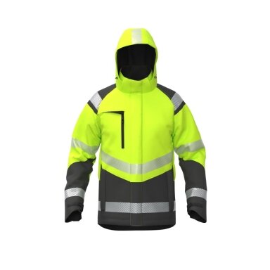 Ziemas softshell jaka ATLANTA-C2-0402 ar augstas redzamības detaļām