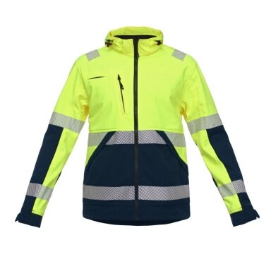 Augstas redzamības Softshell BoSafety JK-VALENCIA-C2-0405 jaka