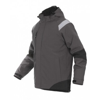 Softshell striukė ATLANTA su atšvaitinio audinio detalėmis Pilka/Juoda Softshell striukė ATLANTA su atšvaitinio audinio detalėmis Pilka/Juoda