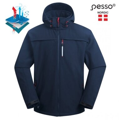 Softshell striukė Pesso Atlanta, mėlyna Softshell striukė Pesso Atlanta, mėlyna