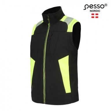 Softshell Pesso liemenė VESTA, juoda/geltona Softshell Pesso liemenė VESTA, juoda/geltona