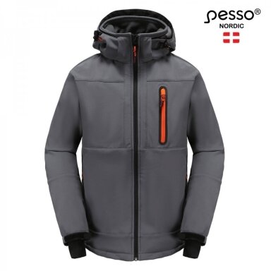 Softshell demisezoninė striukė Pesso Orion su TPU membrana, pilka Softshell demisezoninė striukė Pesso Orion su TPU membrana, pilka