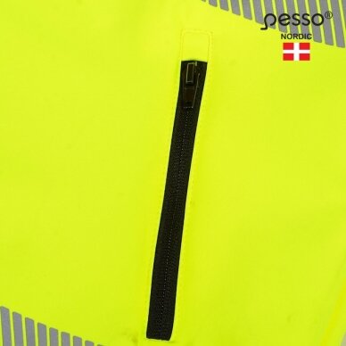 Softshell jaka Pesso PALERMO HI-VIS, labi redzama dzeltena 4 Softshell jaka Pesso PALERMO HI-VIS, labi redzama dzeltena 4