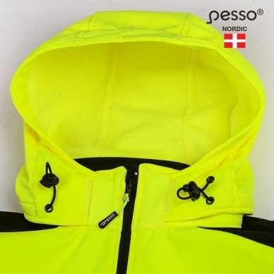 Softshell jaka Pesso PALERMO HI-VIS, labi redzama dzeltena 3 Softshell jaka Pesso PALERMO HI-VIS, labi redzama dzeltena 3