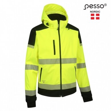 Softshell jaka Pesso PALERMO HI-VIS, labi redzama dzeltena 1 Softshell jaka Pesso PALERMO HI-VIS, labi redzama dzeltena 1