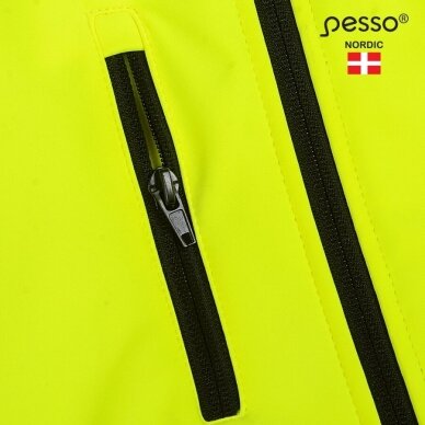 Softshell jaka Pesso PALERMO HI-VIS, labi redzama dzeltena 5 Softshell jaka Pesso PALERMO HI-VIS, labi redzama dzeltena 5