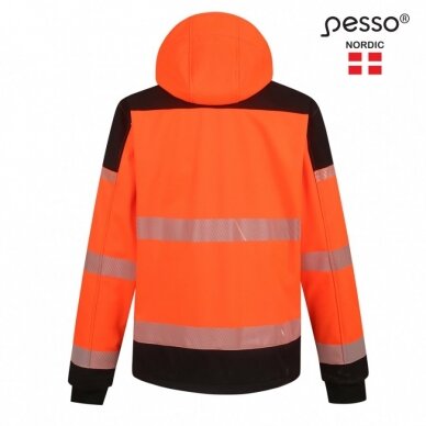 Softshell striukė Pesso PALERMO HI-VIS, ryškaus matomumo oranžinė 3 Softshell striukė Pesso PALERMO HI-VIS, ryškaus matomumo oranžinė 3