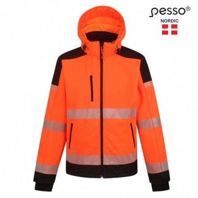 Softshell striukė Pesso PALERMO HI-VIS, ryškaus matomumo oranžinė Softshell striukė Pesso PALERMO HI-VIS, ryškaus matomumo oranžinė