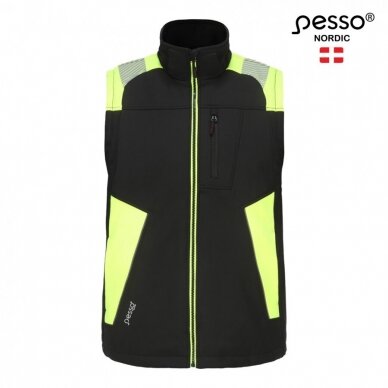 Softshell Pesso liemenė VESTA, juoda/geltona Softshell Pesso liemenė VESTA, juoda/geltona