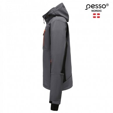Softshell demisezoninė striukė Pesso Orion su TPU membrana, pilka 2 Softshell demisezoninė striukė Pesso Orion su TPU membrana, pilka 2