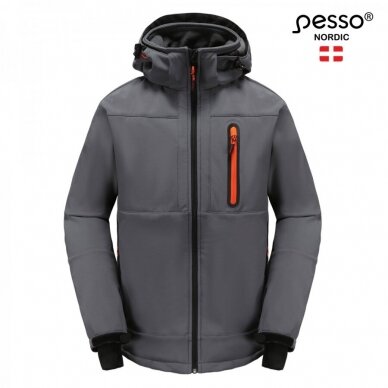 Softshell demisezoninė striukė Pesso Orion su TPU membrana, pilka Softshell demisezoninė striukė Pesso Orion su TPU membrana, pilka
