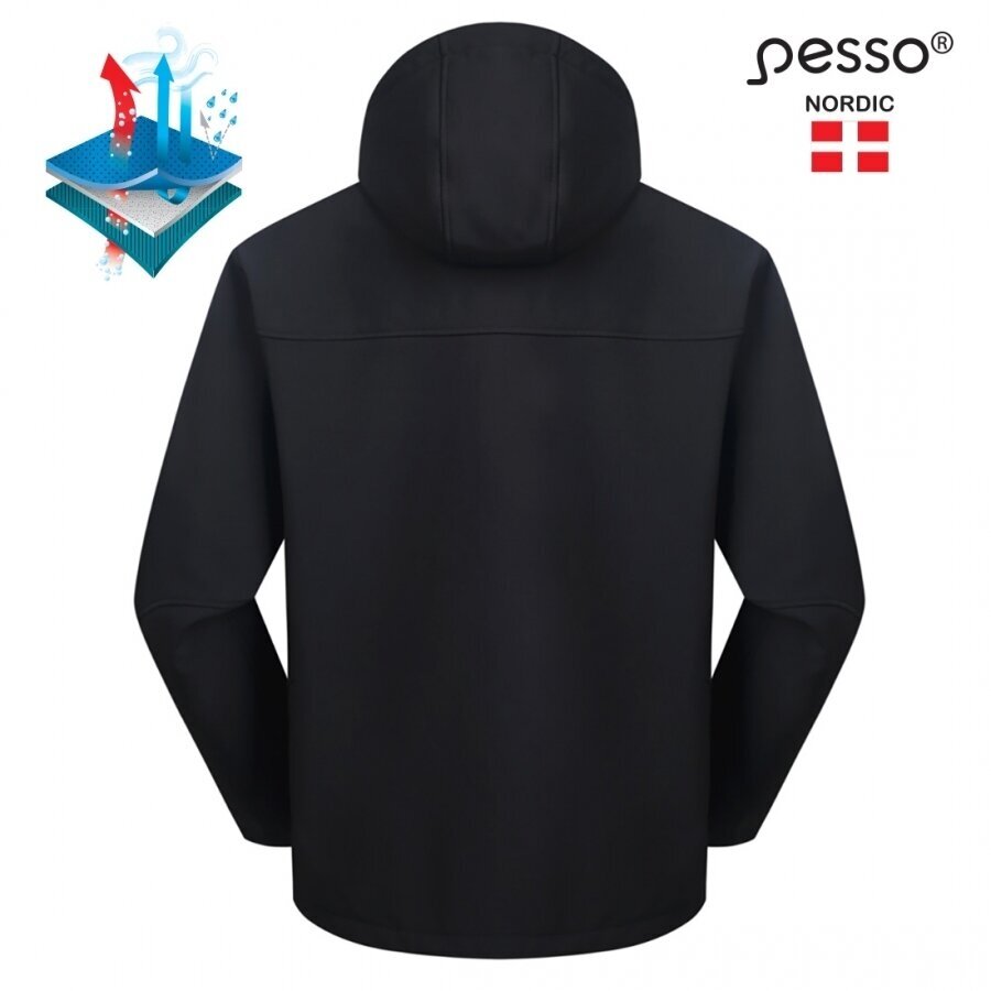 Softshell jaka Pesso Atlanta, melna 2 Softshell jaka Pesso Atlanta, melna 2