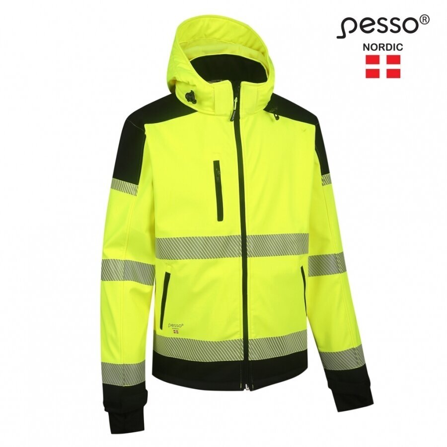 Softshell jaka Pesso PALERMO HI-VIS, labi redzama dzeltena 1 Softshell jaka Pesso PALERMO HI-VIS, labi redzama dzeltena 1