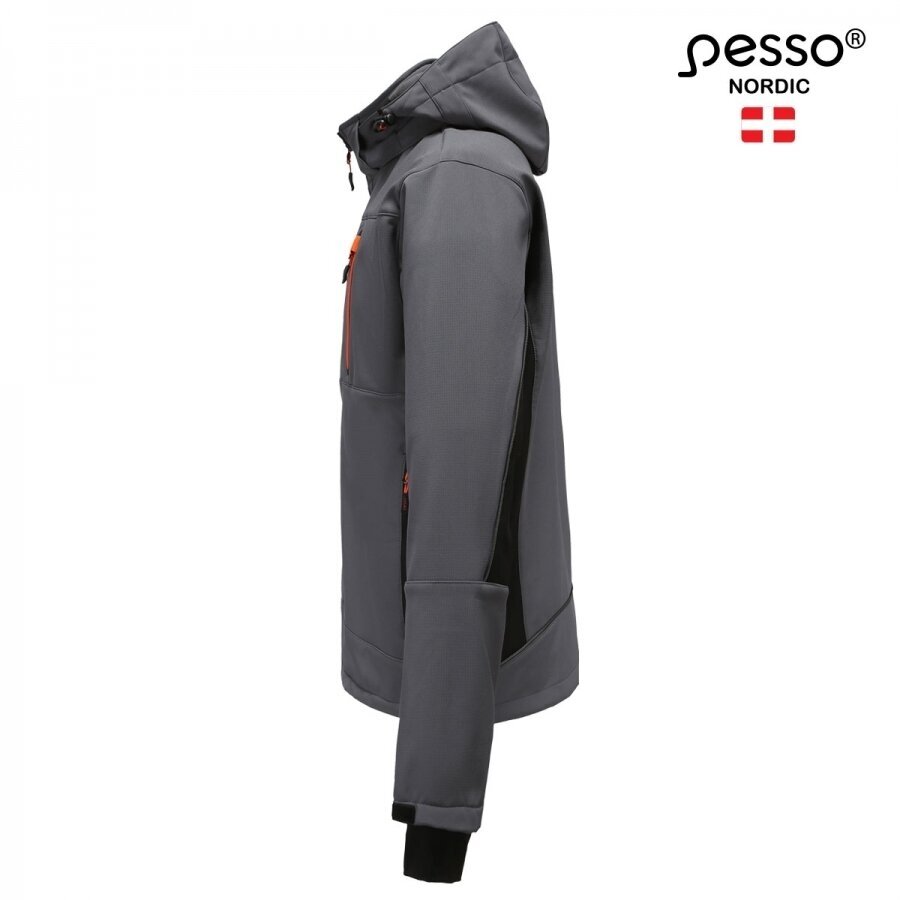 Softshell demisezoninė striukė Pesso Orion su TPU membrana, pilka 2 Softshell demisezoninė striukė Pesso Orion su TPU membrana, pilka 2