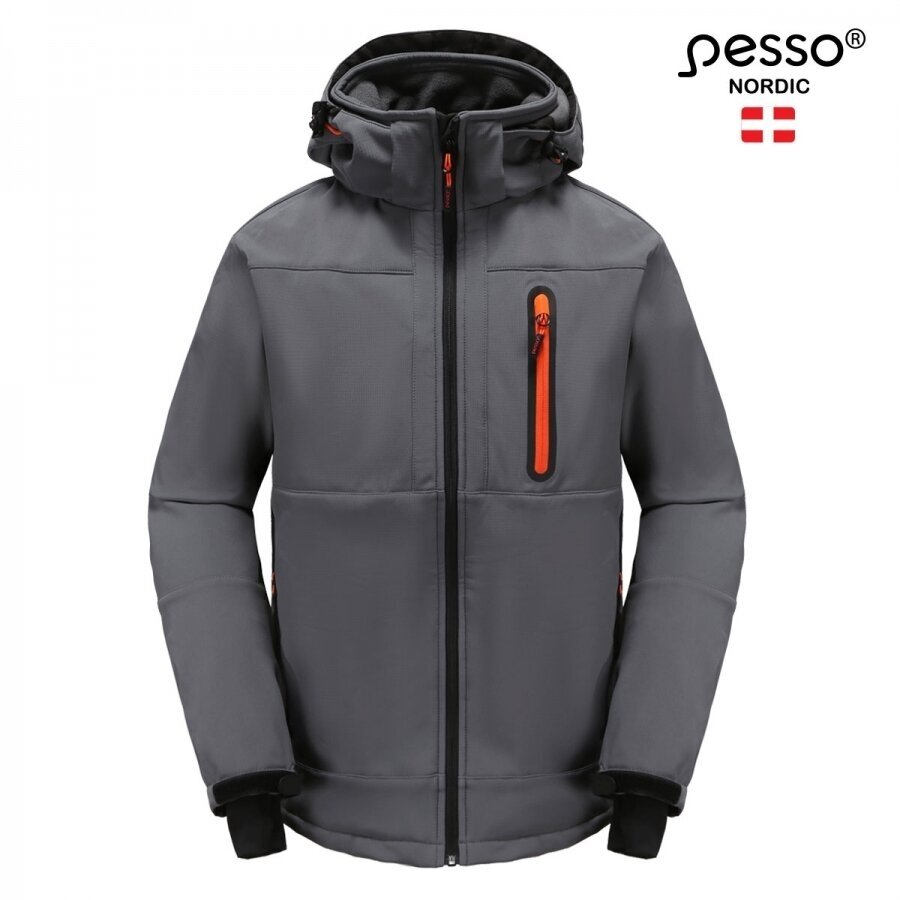 Softshell demisezoninė striukė Pesso Orion su TPU membrana, pilka Softshell demisezoninė striukė Pesso Orion su TPU membrana, pilka