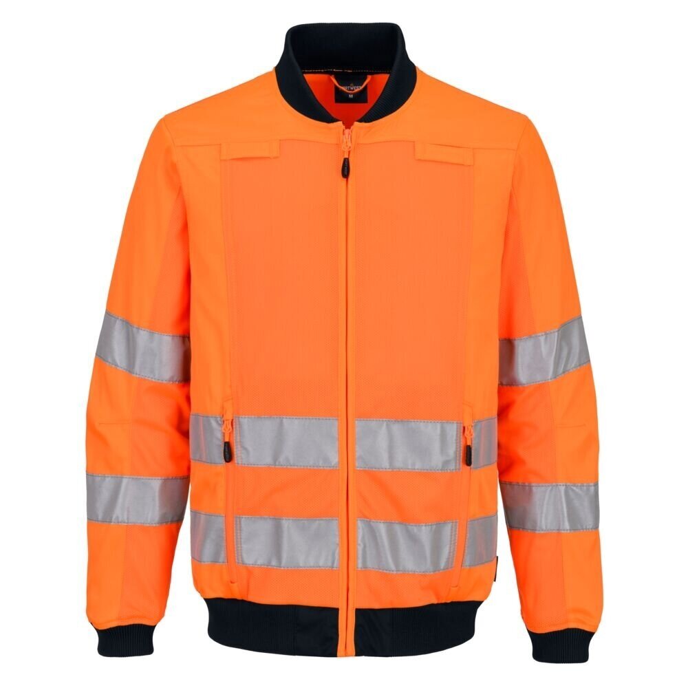 Augstas redzamības ūdensnecaurlaidīga PORTWEST T164 jaka 7