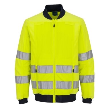 Augstas redzamības ūdensnecaurlaidīga PORTWEST T164 jaka