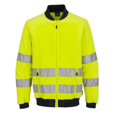 Augstas redzamības ūdensnecaurlaidīga PORTWEST T164 jaka