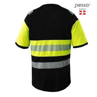 Marškinėliai PESSO HVM_Hi-vis,juoda - geltona Marškinėliai PESSO HVM_Hi-vis,juoda - geltona