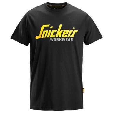 T-krekls SNICKERS WORKWEAR 2586 ar logotipu, melns