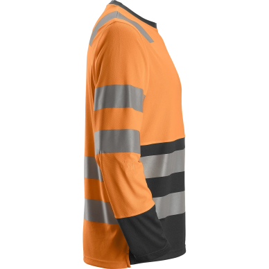 T-krekls ar garām piedurknēm AllroundWork Hi-Vis SNICKERS WORKWEAR, 2. klases oranžs 2 T-krekls ar garām piedurknēm AllroundWork Hi-Vis SNICKERS WORKWEAR, 2. klases oranžs 2