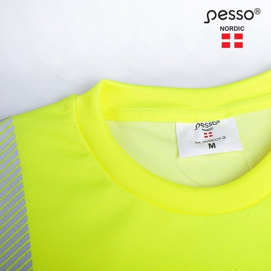 T-krekls bez grumbām PESSO HVMCOT Hi-vis, dzeltens 2
