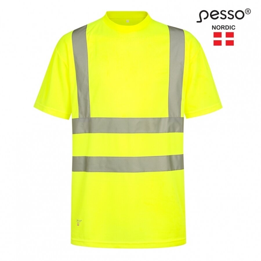 Marškinėliai PESSO Hi-vis, geltoni Marškinėliai PESSO Hi-vis, geltoni