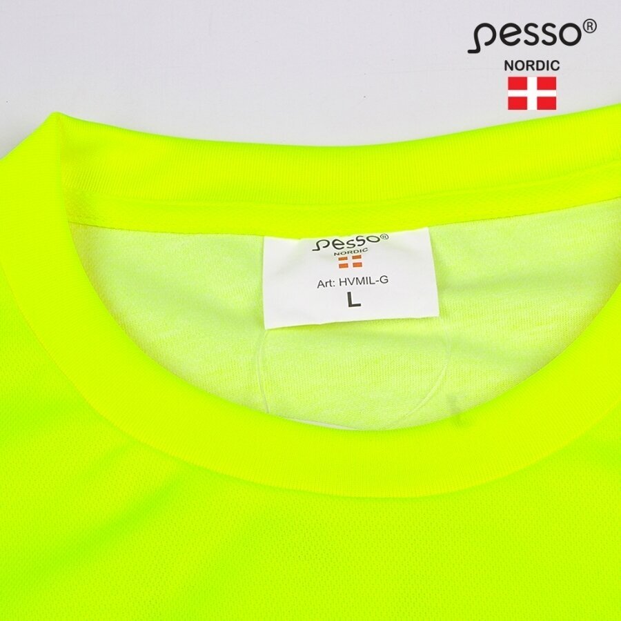 Marškinėliai PESSO HI-VIS HVMIL ilgomis rankovėmis, geltoni 7 Marškinėliai PESSO HI-VIS HVMIL ilgomis rankovėmis, geltoni 7