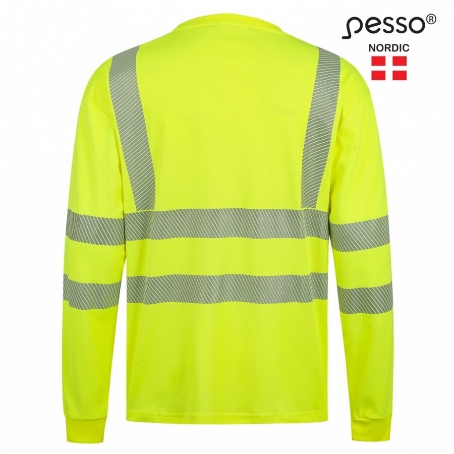 Marškinėliai PESSO HI-VIS HVMIL ilgomis rankovėmis, geltoni 2 Marškinėliai PESSO HI-VIS HVMIL ilgomis rankovėmis, geltoni 2