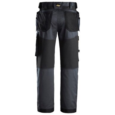 Izturīgas SNICKERS WORKWEAR AllroundWork 6251 darba bikses ar karājamām kabatām, tumši pelēkas 1