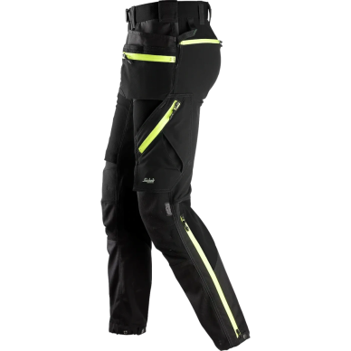 Elastīgas SNICKERS WORKWEAR FlexiWork Softshell 6940 bikses ar karājamām kabatām, melnas 2 Elastīgas SNICKERS WORKWEAR FlexiWork Softshell 6940 bikses ar karājamām kabatām, melnas 2