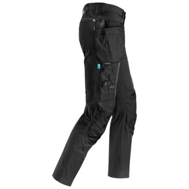 Tamprios SNICKERS WORKWEAR LiteWork 6208 darba bikses ar noņemamām kabatām, melnas 3 Tamprios SNICKERS WORKWEAR LiteWork 6208 darba bikses ar noņemamām kabatām, melnas 3